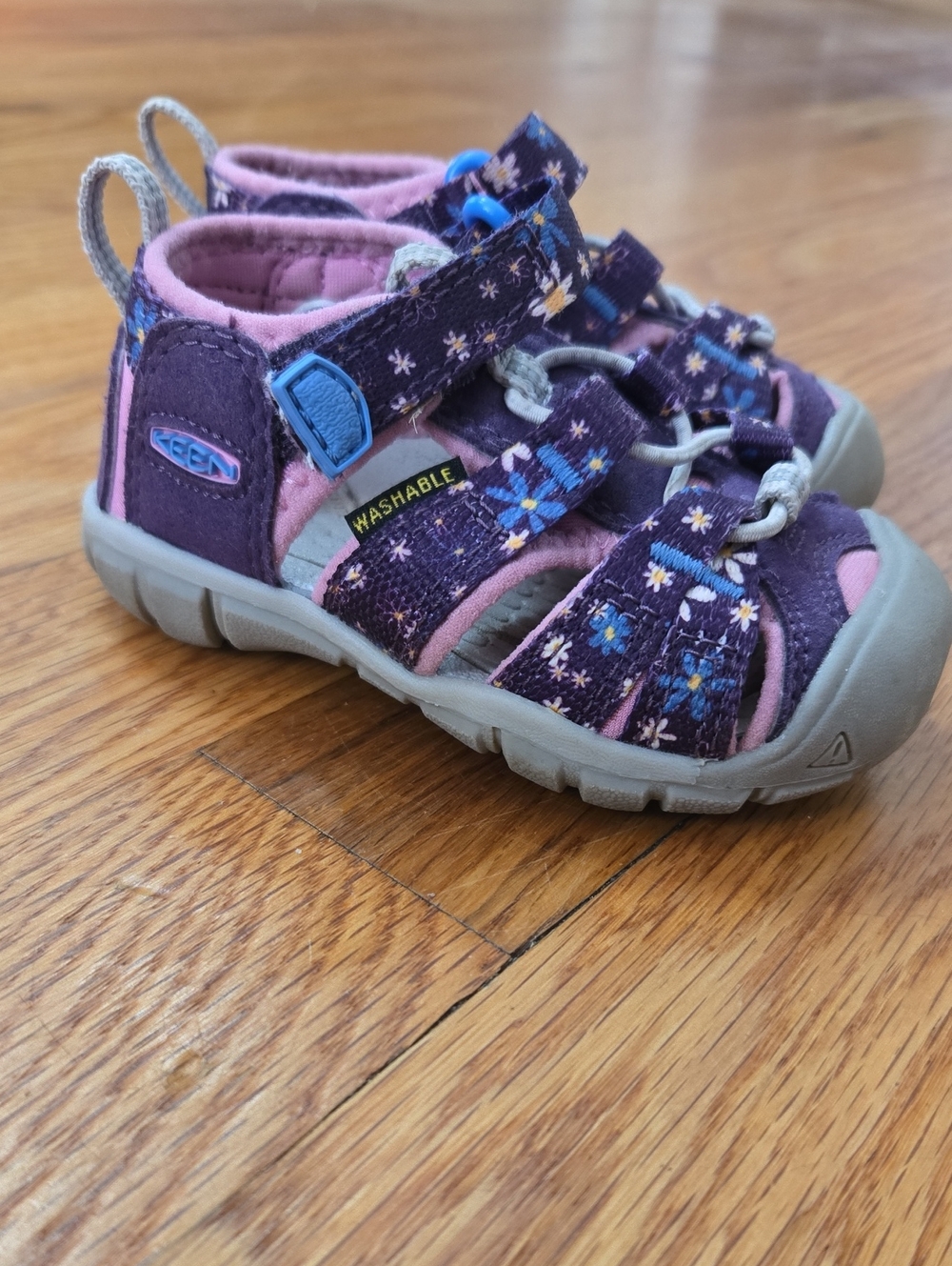 KEEN Kids' Purple Floral Washable Sandals